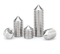 ANSIEDIO Cone Point Grub Screws, 304 Stainless Steel Hex/Allen Key Socket Cone Point Grub Set Screws, M4×10mm,30 pcs