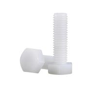 ANSIEDIO Nylon Hex Bolts, White Plastic Hexagon Screws M10x100mm (5 pcs) | Premium nylon construction, corrosion resistant, non-conductive. Wide application for electronics and machinery assembly