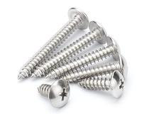 ANSIEDIO Self-tapping Screws Phillips Big Pan Head Wood Screws Cross Stainless Steel Screws, M5×12mm,20 pcs