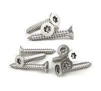 ANSIEDIO Self Tapping Screws Torx Flat Head Wood Screws Stainless Steel Screws, M3.9×32mm,50 pcs