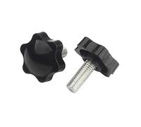 ANSIEDIO Star Knob Thumb Screws, Six-pointed Star Head Threaded Knurled Thumbscrew Grip Knobs Clamping Screw, M4×8mm,10 pcs