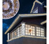 ANSIO® 1500 LED 18m/59ft Cluster Christmas Tree Lights for Indoor & Outdoor Warm White & Cool White Decorations Fairy Lights with Timer for Xmas Garden & Party | Mains Powered