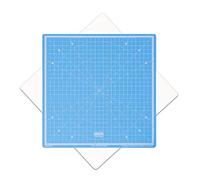 ANSIO 360° Rotating Self Healing Cutting Mat - Craft, Quilting, Sewing, Scrapbooking, Fabric & Papercraft - Imperial 13 Inch x 13 Inch Square Self Healing Rotating Cutting mat - Sky Blue