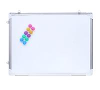 ANSIO A2 Size 60cm x 45cm Double Sided Drywipe Magnetic Whiteboard with Durable & Light Weight Aluminium Frame and Vertical or Horizontal Mounting with Pen Tray