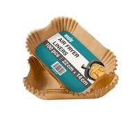 ANSIO Air Fryer Paper Liners - 100 PCS Rectangle Disposable Liners, 22cm x 14cm x 4.5cm Inner Fit, Compatible with Ninja, Salter, Tower and Other Dual Zone Air Fryers - Pack of 100