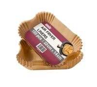 ANSIO Air Fryer Paper Liners - 150 PCS Rectangle Disposable Liners, 22cm x 14cm x 4.5cm Inner Fit, Compatible with Ninja, Salter, Tower and Other Dual Zone Air Fryers - Pack of 150