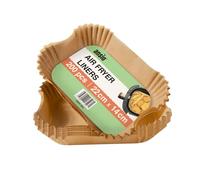 ANSIO Air Fryer Paper Liners - 200 PCS Rectangle Disposable Liners, 22cm x 14cm x 4.5cm Inner Fit, Compatible with Ninja, Salter, Tower and Other Dual Zone Air Fryers - Pack of 200