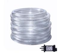 ANSIO® Christmas Lights 100 LED 10m Cool White Rope Lights, Indoor & Outdoor with 8 Modes for Christmas Decorations Garden & Party - Mains Powered