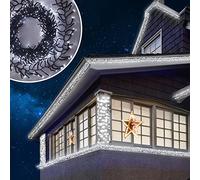 ANSIO® Christmas Lights 1500 LED 18m/59ft Cluster Christmas Tree Lights for Indoor & Outdoor Cool White Decorations Fairy Lights with Timer for Xmas Garden Bedroom & Party | Mains Powered Green Cable…