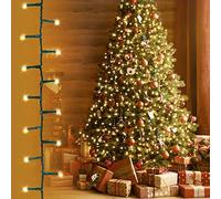 ANSIO® Christmas Tree Lights 2000 LED 50m/164ft - Warm White Cluster Compact Lights for Indoor & Outdoor Decorations Fairy Lights with Timer for Xmas Garden & Party | Mains Powered Green Cable