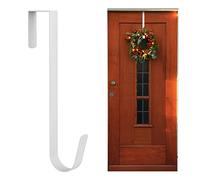 ANSIO Christmas Wreath Hanger, 12.5'' /31.7cm Over Door Metal Wreath Holder for Christmas Decor - Pack of 1 - White