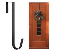 ANSIO Christmas Wreath Hanger for Front Door, 12.5 inches/31.7cm Front Door Wreath Hanger for Christmas Decor - Pack of 1 - Black