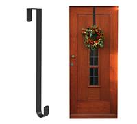 ANSIO Christmas Wreath Hanger for Front Door, 15'' /38cm Wreath Holder for Christmas Decor - Pack of 1 - Black