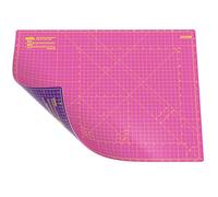 ANSIO Craft Cutting Mat Self Healing A2 Double Sided 5 Layers - Quilting, Sewing, Scrapbooking, Fabric & Papercraft - Imperial/Metric 22.5 Inch x 17 Inch / 59cm x 44cm - Super Pink/Royal Purple