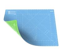 ANSIO Craft Cutting Mat Self Healing A2 Double Sided 5 Layers - Quilting, Sewing, Scrapbooking, Fabric & Papercraft - Imperial/Metric 22.5 Inch x 17 Inch / 59cm x 44cm - ky Blue/Lime Green