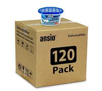 ANSIO Dehumidifier 500ml Pack of 120 Condensation Remover Moisture Absorber Dehumidifiers for Damp, Mould, Moisture in Home, Kitchen, Wardrobe, Bedroom, Caravan, Office, Garage, Bathroom, Basement