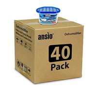 ANSIO Dehumidifier 500ml Pack of 40 Condensation Remover Moisture Absorber Dehumidifiers for Damp, Mould, Moisture in Home, Kitchen, Wardrobe, Bedroom, Caravan, Office, Garage, Bathroom, Basement