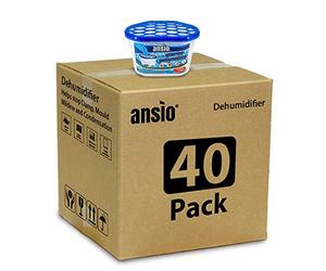 ANSIO Dehumidifier 500ml Pack of 40 Condensation Remover Moisture Absorber Dehumidifiers for Damp, Mould, Moisture in Home, Kitchen, Wardrobe, Bedroom, Caravan, Office, Garage, Bathroom, Basement