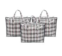 ANSIO Laundry Storage Bags Reusable Laundry Bags with Zips Ideal for Moving House Clothing & Wardrobe Storage (60L x 25W x 50H cm) (Pack of 3)
