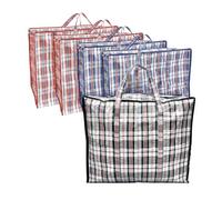 ANSIO Laundry Storage Bags Reusable Laundry Bags with Zips Ideal for Moving House Clothing & Wardrobe Storage Pack of 5 80L x 30W x 60H cm