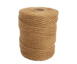 ANSIO Natural Jute Twine, 101 m / 333 ft - 2 mm 3-ply Rustic Brown Garden Twine String for Crafts, Floristry, Gift Wrapping & Plant Tying - Pack of 1