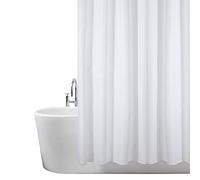 ANSIO Shower Curtain for Bathroom - Mould and Mildew Resistant - Solid White, 180 x 180 cm (71 x 71 Inch) - Pack of 2 | Water Repellant Fabric | 100% Polyester