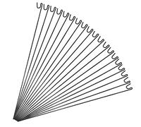 ANSIO Steel Fencing Pins 1.2m Long 8mm Thick Non-Galvanised Metal Stakes for Temporary Outdoor Garden Decking & Fencing with Shepherds Crook Head - 20 Pack