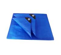 ANSIO Tarpaulin 2m x 2m Water-resistant Tarp Camping Cover Sheet - Multipurpose Groundsheet with UV Protection, Weatherproof & Frost-Resistant - Reinforced Eyelets - Blue