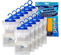 Ansio Wardrobe Dehumidifier Hanging Bags Pack Of 12 Moisture Absorber For Damp, Mould And Condensation In Home And Wardrobe