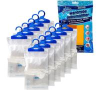 ANSIO Wardrobe Dehumidifier Hanging Bags Pack of 12 Moisture Absorbers