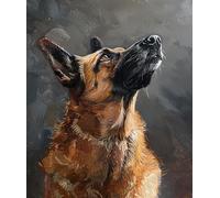 ANSIWEIGO Paint by Numbers for Adults Beginners-Adult Painting by Numbers as a Home Wall Decoration Gift 16x20 Inch Frameless DIY Art Craft Paintings,German Shepherd