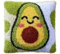 ANSIWEIGO Unique Craft Gift for Crafters,DIY Latch Hook Cushion Kit,Present for Teens,Women & Craft Lovers,Handmade Decorative Cushion for Cosy Living Room & Bedroom,17x17 in,Cartoon Fruit