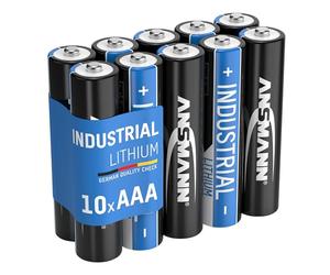 Ansmann 1501-0010, 3000 mAh 1.5 V, AAA, Micro, L92 FR03 Lithium Industrial High Energy Battery