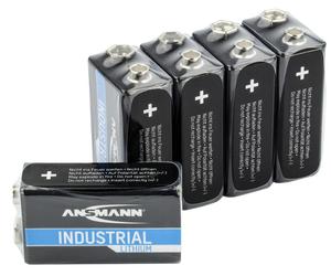 Ansmann - 1505-0002 - Battery, Industrial Lithium 9v 5pk