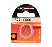 ANSMANN 1516-0019 "Silver Oxide" SR 66/377Button Cell for Garage Door Opener/Alarm System - Silver