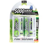 Ansmann 1x2 Maxe Nimh Rechargeable Mono D Batteries 5000mah