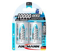 Ansmann 1x2 Nimh Rechargeable 10000 Mono D Batteries 9300mah