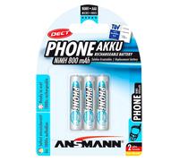 Ansmann 1x3 Maxe Nimh Micro Aaa Dect Phone Rechargeable Battery 800mah
