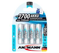 Ansmann 1x4 2700 Mignon 2500mah Aa Rechargeable Battery Silver