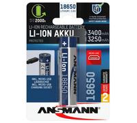 Ansmann - 3.6V 3400Mah 18650 Li-Ion Battery With Micro Usb Charging