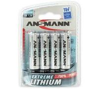 ANSMANN AA Batteries [Pack of 4] Long Lasting High Capacity Disposable AA Type 1.5V Extreme Lithium Battery For Flashlight, Alarm & Wall Clocks, Toys, Remote Controls - Lasts 4x Longer Than a Standard Alkaline Battery
