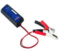 Ansmann 4000002 12V Car Battery Tester With LED Display [Pack of 1] Battery Health Checker Ideal For Testing Vehicle Alternator, Battery Power For Cars - With 2 Crocodile Clips, Black
