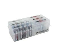 Ansmann 4000033 8-Way AA / AAA Battery Box Plus - Pack of 3, transparent
