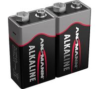 Ansmann 6LF22 9 V Block E Alkaline Battery (Pack of 2),Different Designs
