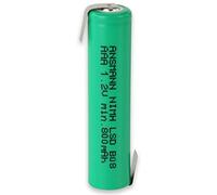 ANSMANN 800 mAh 1.2 V AAA NiMH LSD Flat-Top Battery with Z-Tags