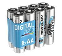 ANSMANN 8x NiMH Rechargeable AA Mignon 2850 mAh Digital in an economical pack of 8 / Fast rechargeable rechargeable cells for long and reliable use in flashlights, remote controls