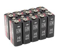 ANSMANN 9V Industrial Alkaline Batteries [Pack of 10] Long Lasting High Capacity Square 9V E-Block Battery For Household Appliances and Industrial or Laboratory Equipment