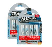 Ansmann AA 2850 Hybrid High Capacity, Low Discharge Rechargeable Batteries 8-Pack