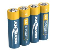 ANSMANN AA Batteries [Pack of 4] Long Lasting Alkaline Disposable AA Type 1.5V X-POWER Battery For Flashlights, Alarm Clocks, Wall clocks, Toys, Cameras, Remote Controls, Game Consoles