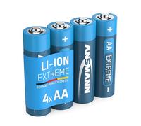 ANSMANN AA Batteries [Pack of 4] Long Lasting High Capacity Disposable AA Type 1.5V Extreme Lithium Battery For Flashlight, Alarm & Wall Clocks, Toys, Remote Controls - Lasts 4x Longer Than a Standard Alkaline Battery